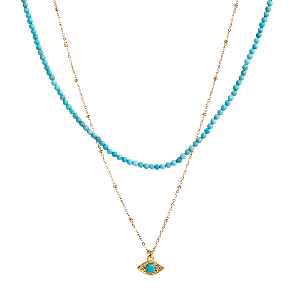 TURQUOISE EVIL EYE NECKLACE