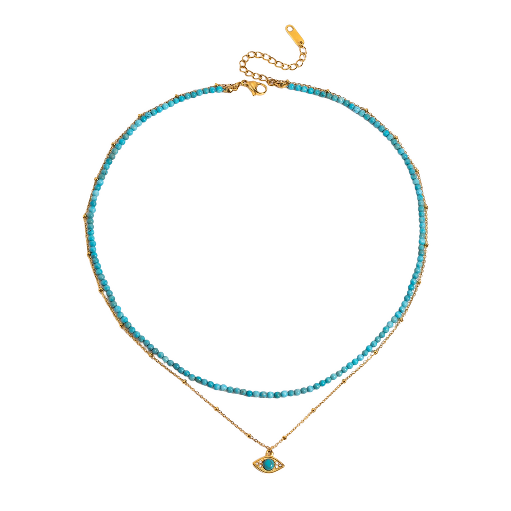 TURQUOISE EVIL EYE NECKLACE