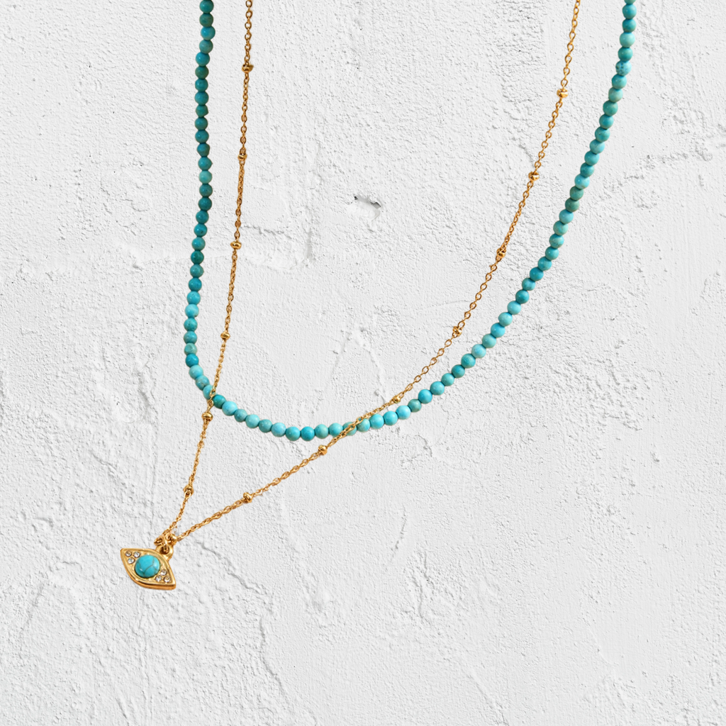 TURQUOISE EVIL EYE NECKLACE