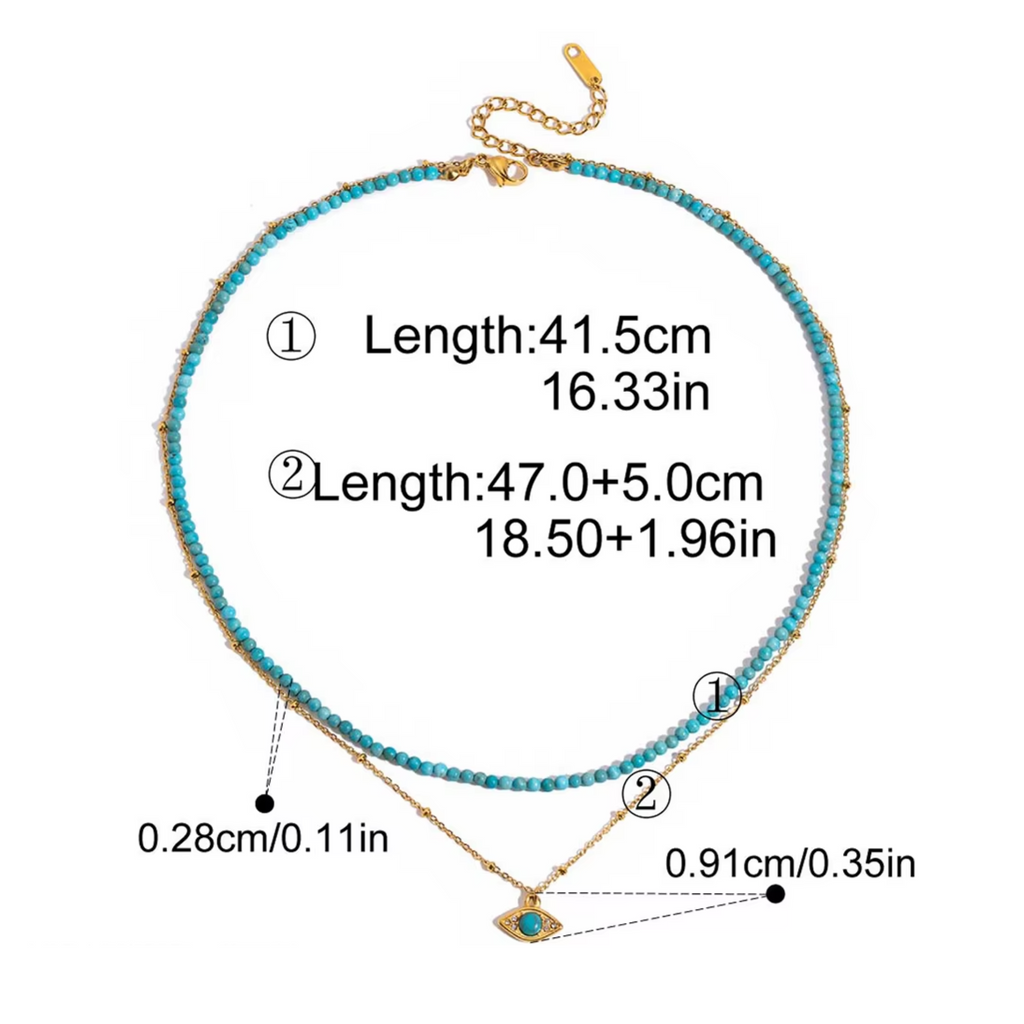 TURQUOISE EVIL EYE NECKLACE