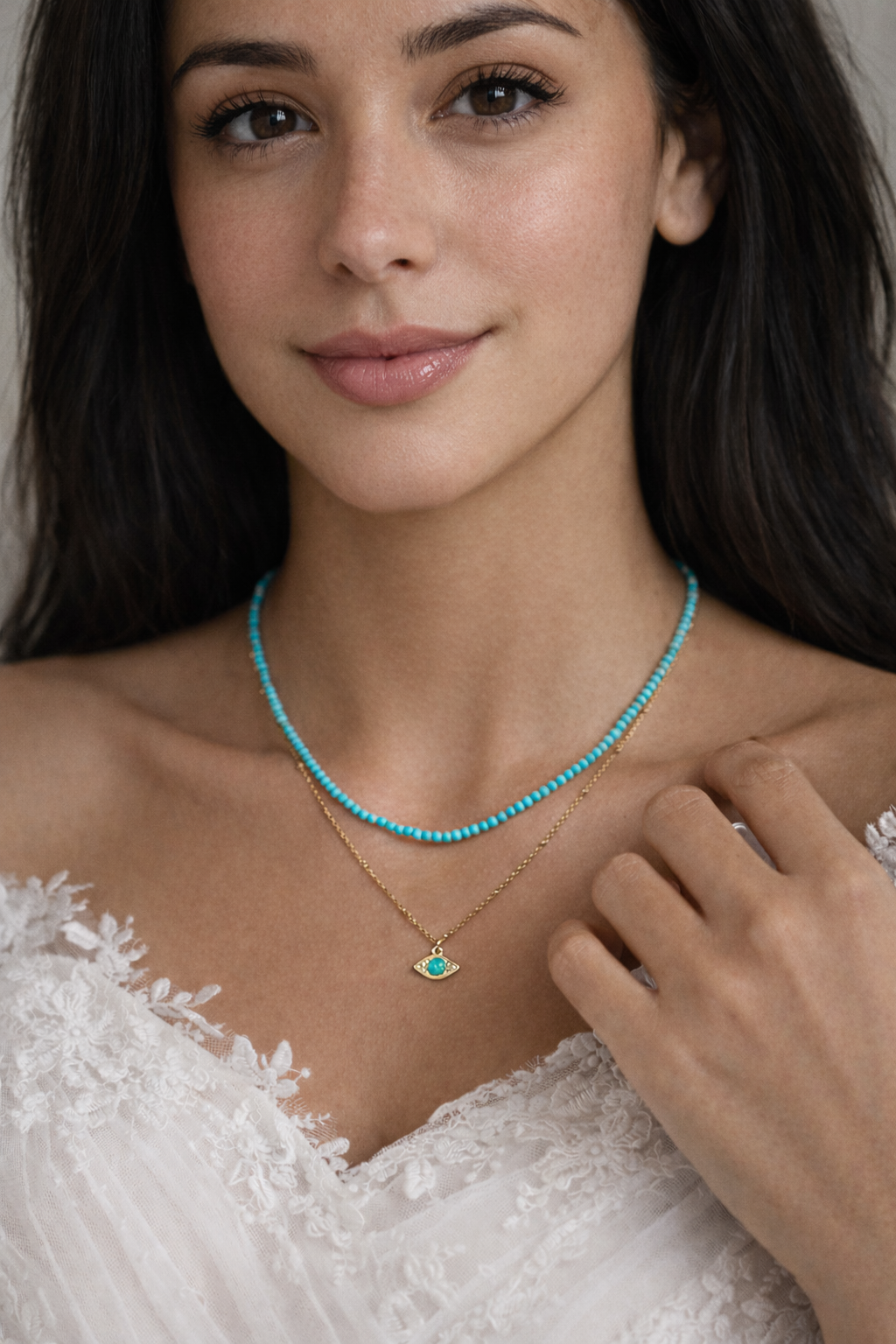 TURQUOISE EVIL EYE NECKLACE