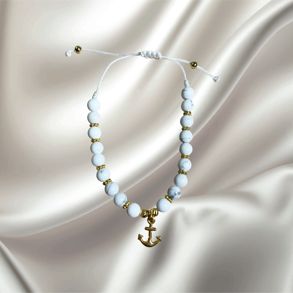 HOWLITE ANCHOR BRACELET