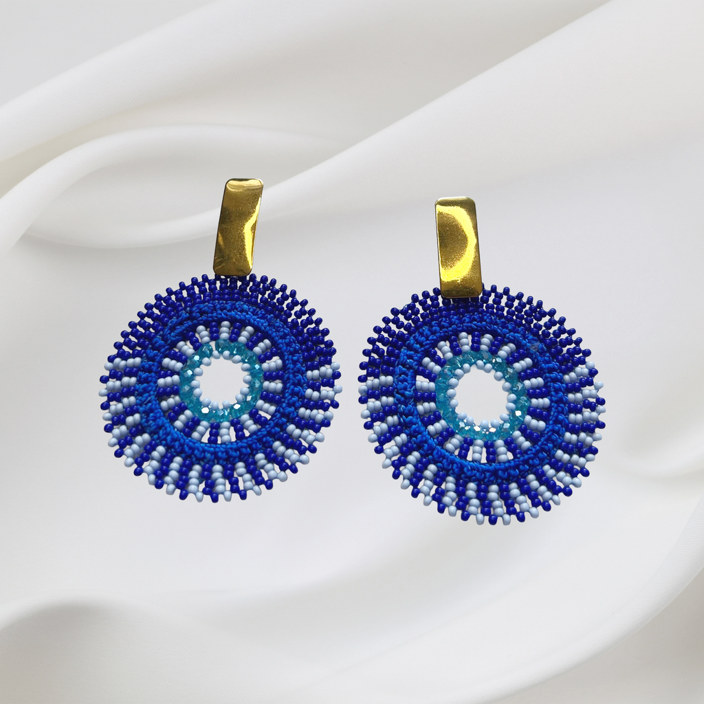 Luna Beaded Statement Earrings