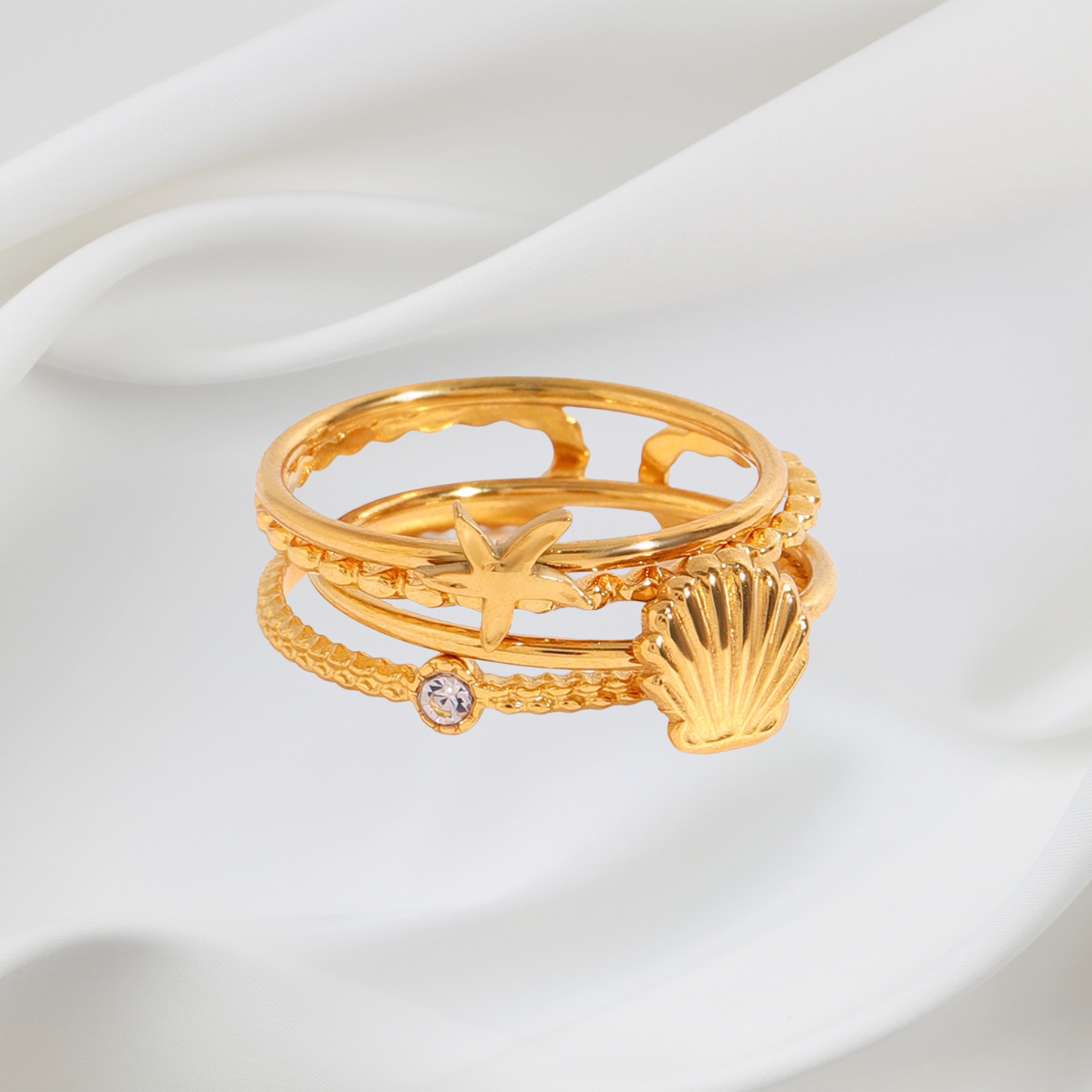 OCEAN TREASURES RING SET