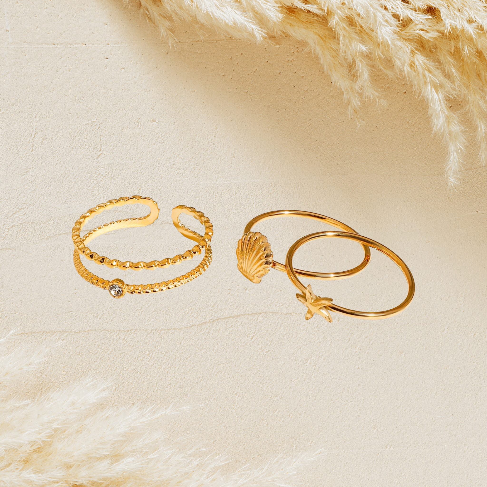 OCEAN TREASURES RING SET