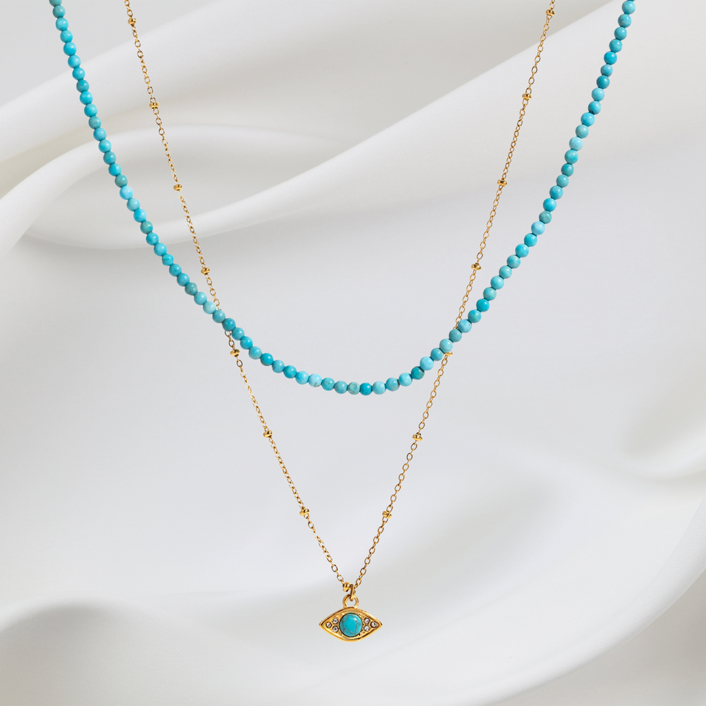 TURQUOISE EVIL EYE NECKLACE