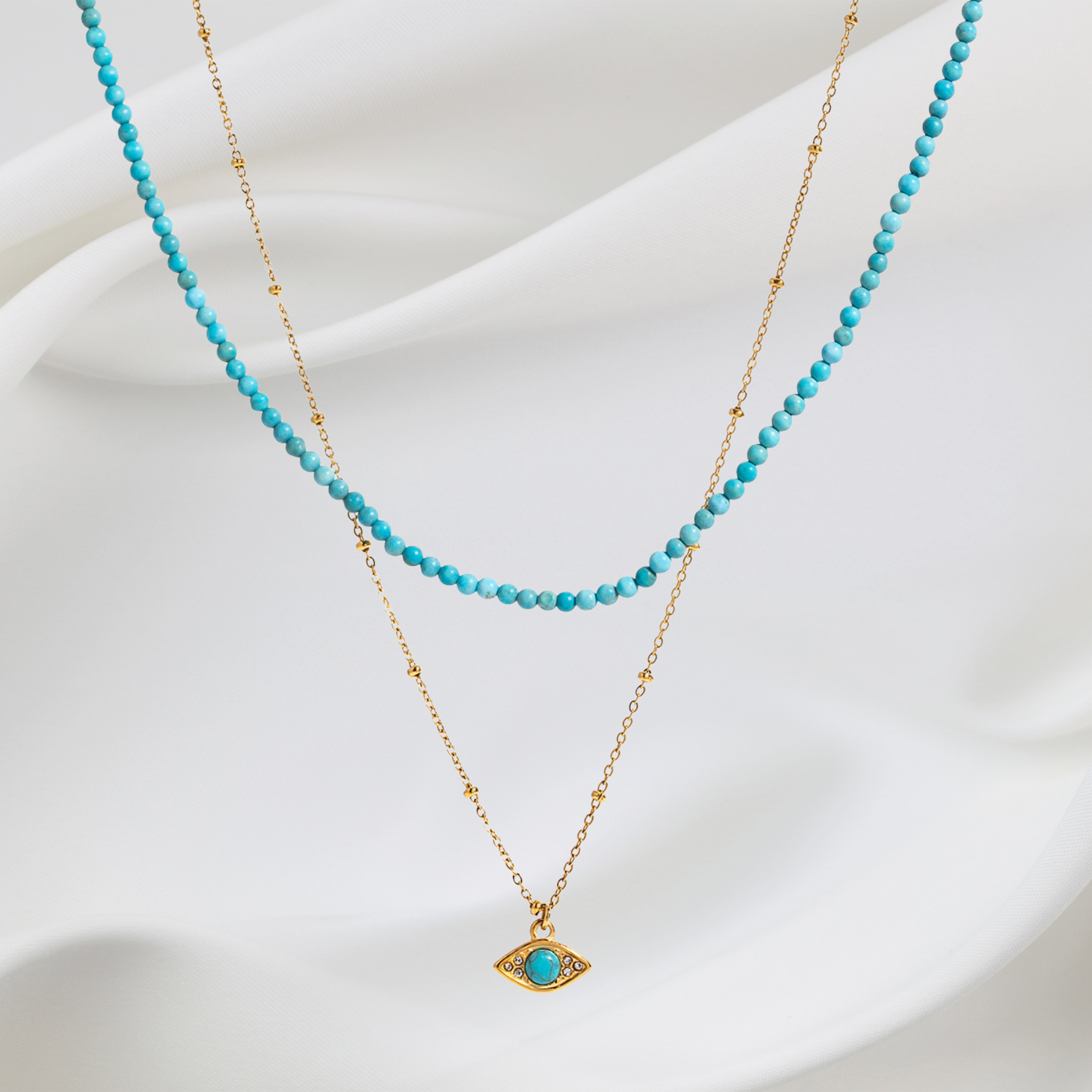 TURQUOISE EVIL EYE NECKLACE