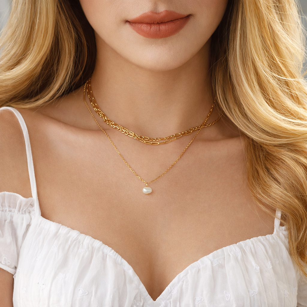 MULTI-LAYER PEARL NECKLACE